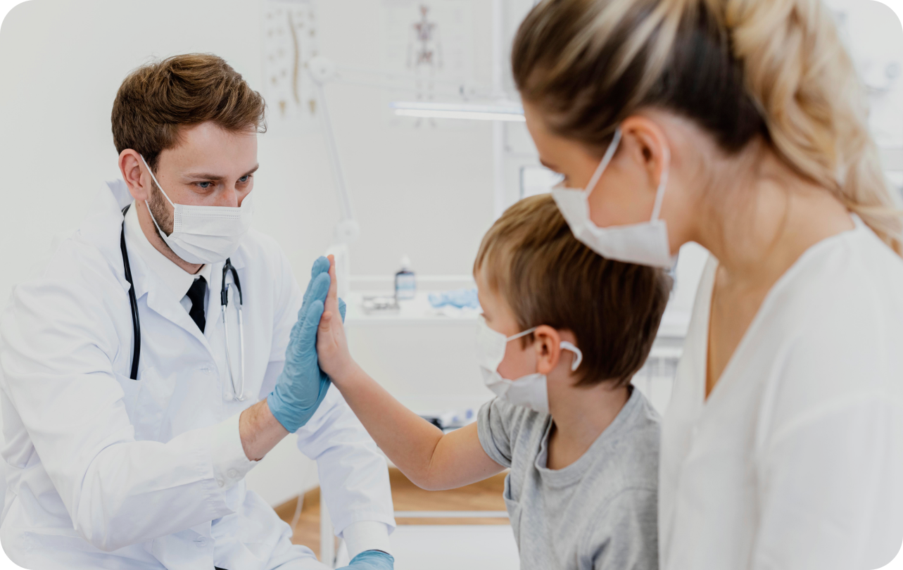 doctor helping patient